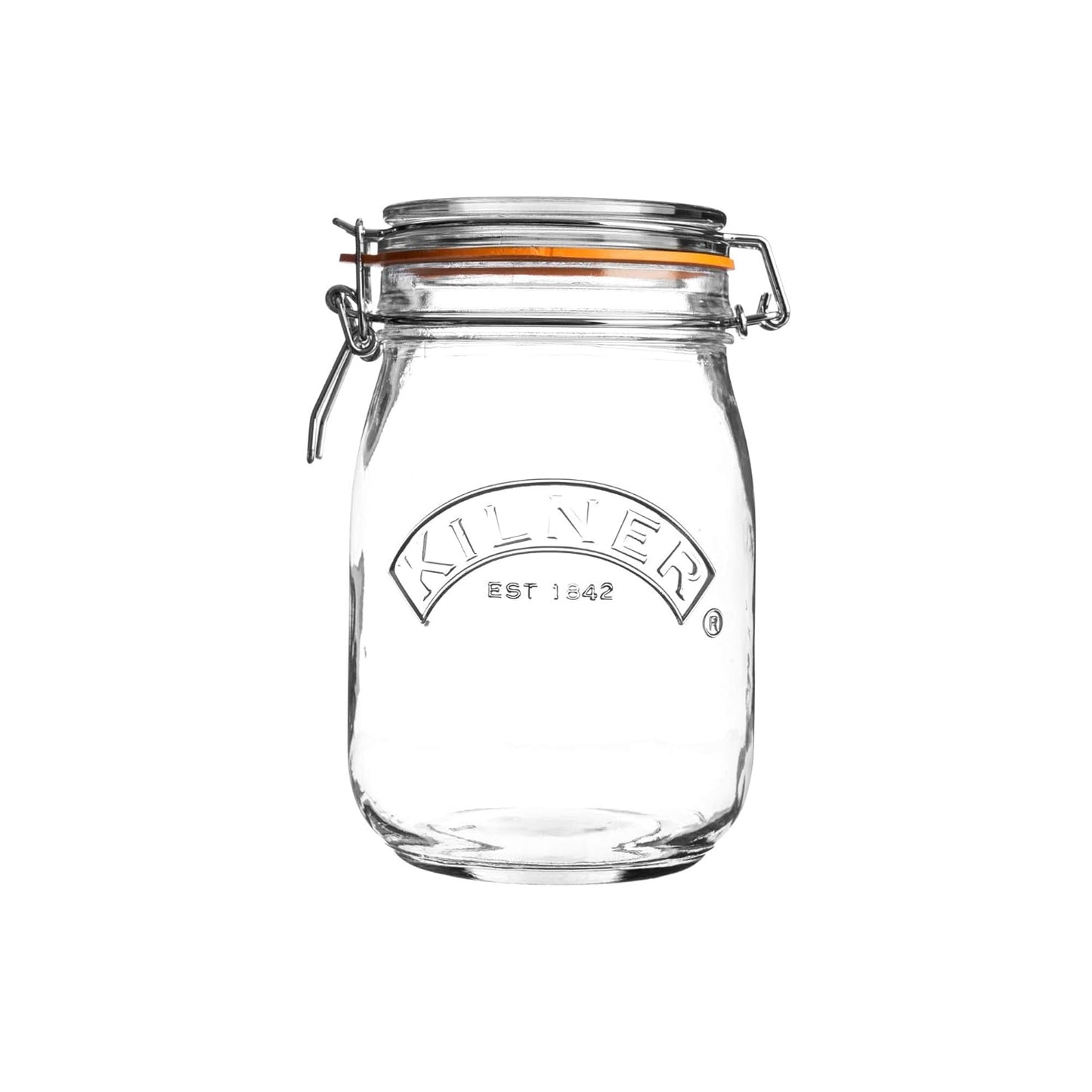 Kilner 1L Clip Top Jar – Airtight Glass Food Storage Container (1000ml) – Perfect for Pantry Organisation, Preserving & Dry Food Storage